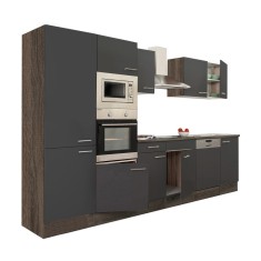 Leziter Mobilier de bucatarie Yorki 340 cu cuptor si cuptor cu microunde Mobalis Homvera