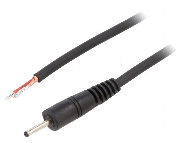Cablu 1x1mm2 DC 2,35/0,7 Mufă Drept Negru 1,5m