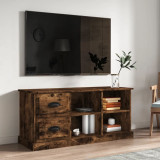 Comodă TV, stejar afumat, 102x35,5x47,5 cm, lemn prelucrat, vidaXL