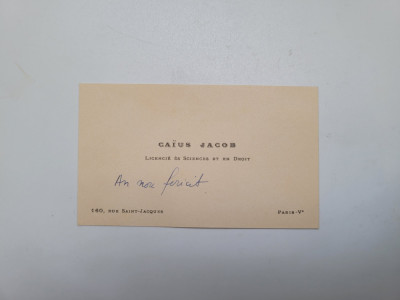 rara carte de vizita Caius Iacob (1912-1992), Academician, Matematician! foto
