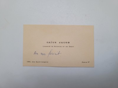 rara carte de vizita Caius Iacob (1912-1992), Academician, Matematician! foto