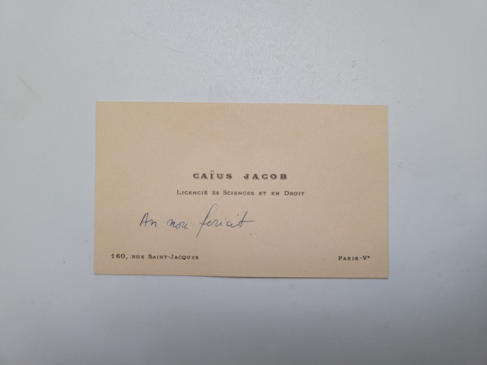 rara carte de vizita Caius Iacob (1912-1992), Academician, Matematician!