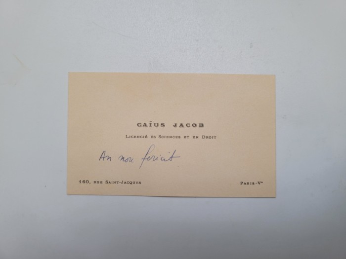 rara carte de vizita Caius Iacob (1912-1992), Academician, Matematician!