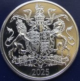 5 pounds 2025 Marea Britanie, Royal Coat of Arms, Brilliant unc, Coincard