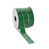 Rola panglica Craciun catifea rosie fir verde auriu mm 25 x 15 m