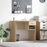 VidaXL Birou cu depozitare Stejar Sonoma 90x49.5x75 cm Lemn stratificat