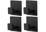 Set 4 c&acirc;rlige universale, autoadezive, oțel inoxidabil, negru