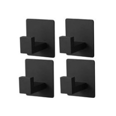 Set 4 c&acirc;rlige universale, autoadezive, oțel inoxidabil, negru