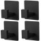 Set 4 c&acirc;rlige universale, autoadezive, oțel inoxidabil, negru
