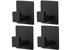 Set 4 c&acirc;rlige universale, autoadezive, oțel inoxidabil, negru