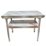 Masa de lucru apicola din inox 1000x700x800 mm, cu raft inferior