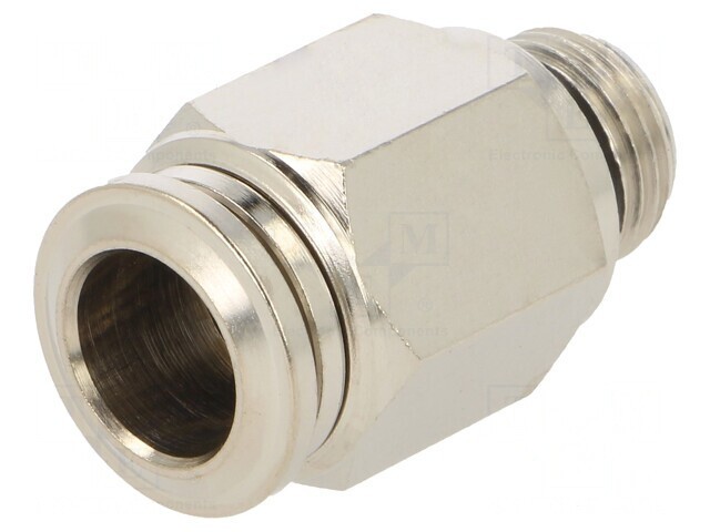 Racord Push-In Simplu Alamă Nichelată 1/8&quot;