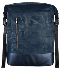 Rucsac Laptop Hama Roll Top Mission Camo15.6inch Navy blue foto