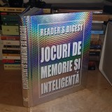 JOCURI DE MEMORIE SI INTELIGENTA , READER'S DIGEST , 2008 *