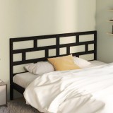 Gossi tablie de pat, negru, 206x4x100 cm, lemn masiv de pin