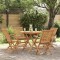 vidaXL Set mobilier de grădină, 5 piese, lemn masiv de tec 3059582