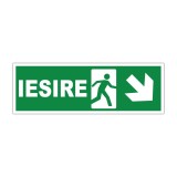 Indicator evacuare IEȘIRE cu săgeată dreapta jos