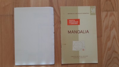 Harta geologica Mangalia (1968) judetul judetului Constanta Dobrogea geologie foto