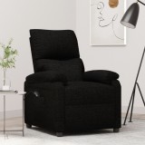 vidaXL Fotoliu rabatabil electric, negru, material textil