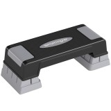 SPORTNOW Stepper Fitness Aerobic 3 Niveluri, &Icirc;nălțime Reglabilă 12/17,5/22,5 cm, Suprafață Antiderapantă, Capacitate 250 kg, Gri | Aosom Romania