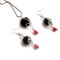 Set onix negru si coral rosu, set pietre semipretioase 38947