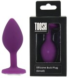 ​Dop anal din silicon Toosh, mic, violet, 7,4 cm, Small