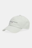 Tommy Jeans șapcă de baseball din bumbac culoarea negru, cu imprimeu, AW0AW16868