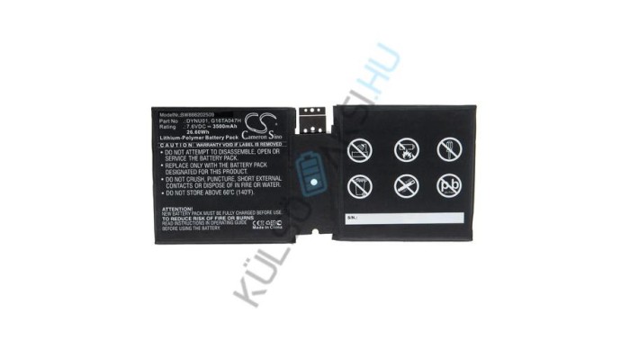 &Icirc;nlocuire baterie tabletă VHBW pentru Microsoft DYNU01, G16TA047H - 3500 mAh 7,6 V Li-polimer