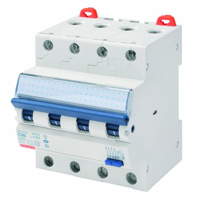 Siguranta Diferential 16A 4P C 30mA 4,5kA Gewiss GW94067