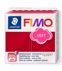 Pastă polimerică FIMO Soft 57g Roșu profund deschis foto