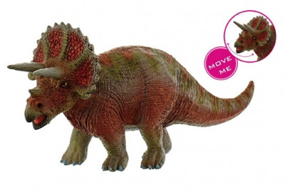 Triceratops - Figurina dinozaur cu cap mobil foto