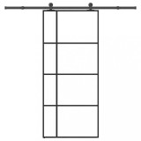 vidaXL Ușă glisantă cu set feronerie, 90x205 cm, sticlă ESG/aluminiu