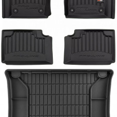 Set Covorase Auto Cauciuc Negro Jeep Grand Cherokee 4 2010-2021 Pro Line Tip Tavita 3D 3D408616 + Tavita Portbagaj Negro Jeep Grand Cherokee 4 2010-20