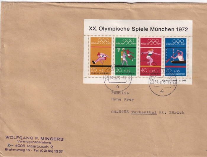 FILATELIE TEMATICA - PLIC GERMANIA TEMATICA OLIMPIC