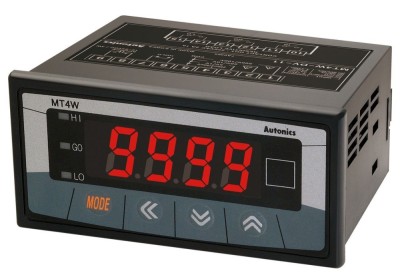 Măsură tensiune DC 12-24VDC pe panou LED 14,2mm AUTONICS foto