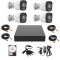 Sistem de supraveghere Uniview, 4 camere 2MP Microfon IR 20m, DVR Hibrid 4 canale 2MP, Hard 500GB, Accesorii SafetyGuard Surveillance
