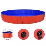 Piscina pentru caini pliabila, rosu, 300 x 40 cm, PVC GartenMobel Dekor, vidaXL