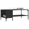VidaXL Măsuță de cafea cu raft, negru, 100x51x40 cm, lemn 837732