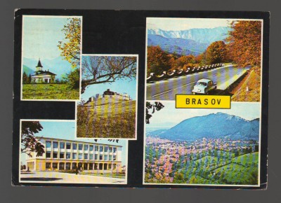 CPIB 17768 CARTE POSTALA - BRASOV, MOZAIC, AUTOTURISM foto