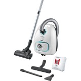 Aspirator cu sac Bosch ProHygienic, 700 W, 69 dB, Filtru UltraAllergy HEPA, Alb