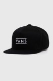 Vans șapcă de baseball din bumbac culoarea negru, cu imprimeu, VN000HSFBLK1