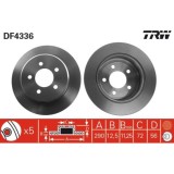 Set discuri frana spate TRW, Chrysler Voyager / Grand Voyager III (Gs), 01.1995-03.2001, Voyager IV (Rg, Rs), 09.99-12.2008; Dodge Caravan (Rg ), 02.