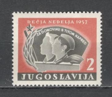 Iugoslavia.1957 Marci de binefacere-Saptamina copiilor SI.653 foto