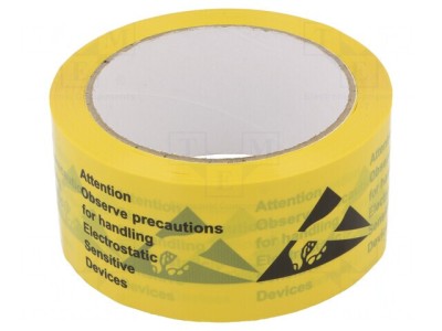 Etichetă Autoadezivă ESD Rola PVC 66m x 50mm foto