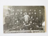 Fotografie originală model carte poșt.1915 cu soldați germani WWI:Regimentul 6 de artilerie de c&acirc;mp regal Bavarez Prințul Ferdinand staționat &icirc;n Furth
