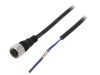 Cablu Conectare Autonics M12 2m PVC, 2 Pini, Drept, Mama, Negru