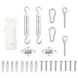 Set de accesorii parasolar, 9 piese, otel inoxidabil GartenMobel Dekor, vidaXL