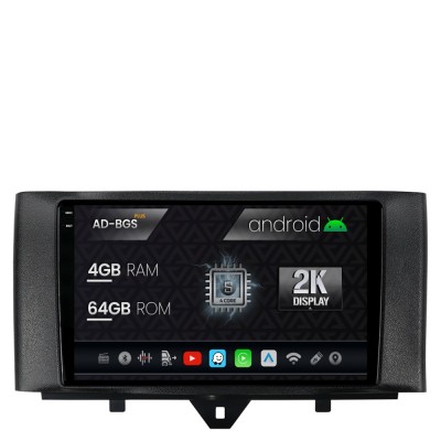 Navigatie 2K Smart Fortwo (2010-2015), Android OS, S-Quadcore 4GB RAM + 64GB ROM, 9.5 Inch - AD-BGS90042K+AD-BGRKIT409 foto