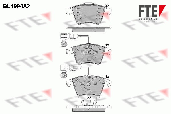 FTE 9010582 set placute frana disc
