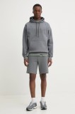 HUGO hanorac de bumbac barbati, culoarea negru, cu glugă, cu imprimeu, 50529090